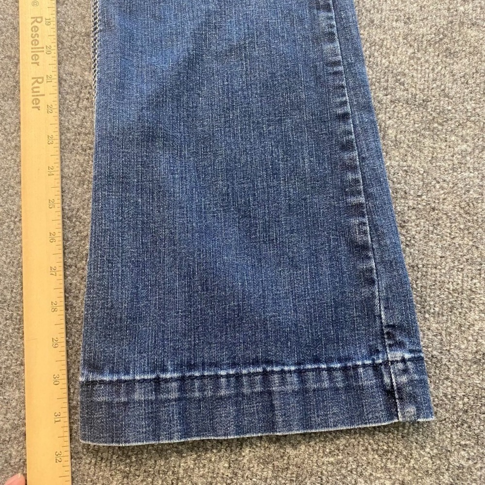 Ariat High Rise Denim Slim Trouser Jeans Womens Size 30x32 Faded Whiskered - Picture 10 of 13